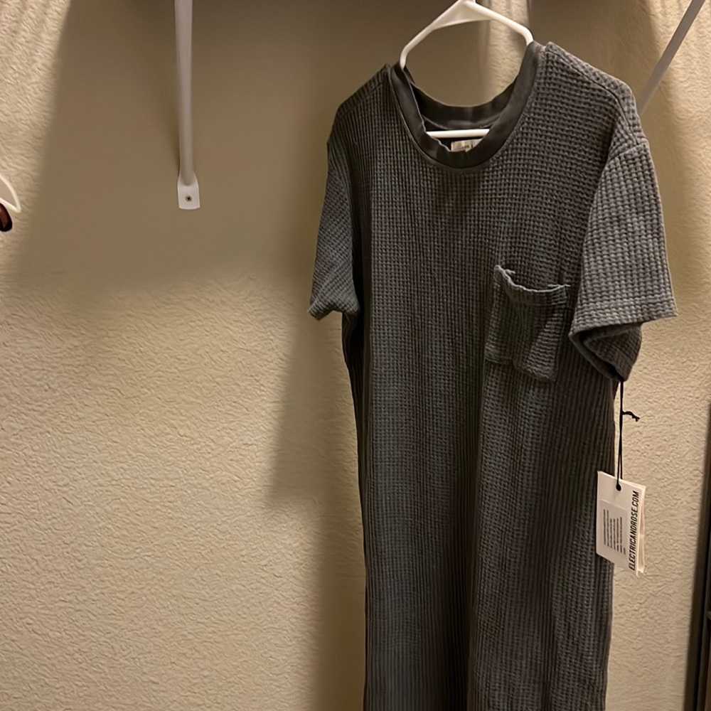 Brand new with tags electric and Rose waffle knot maxi dress in grey size M